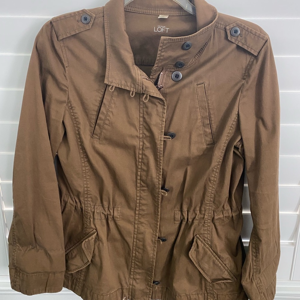 Ann Taylor Women's Utility Jacket in Brown